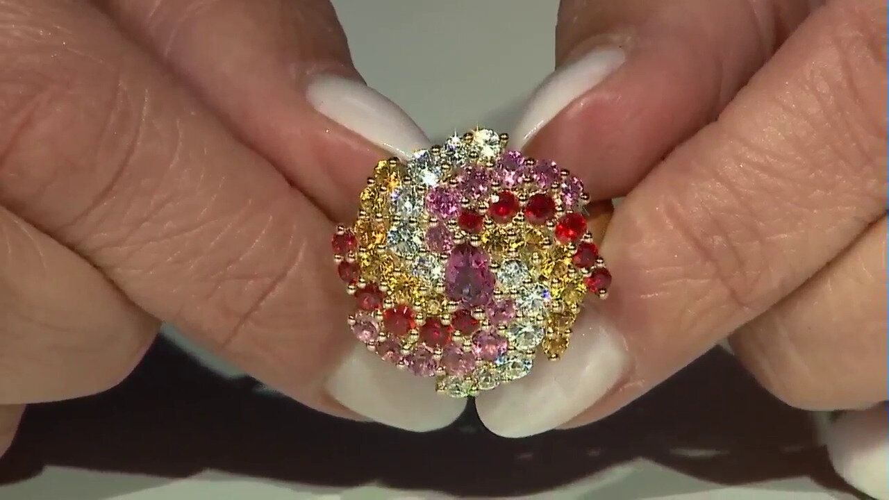 Video Anillo en oro con Turmalina rosa de Nigeria (Adela Gold)