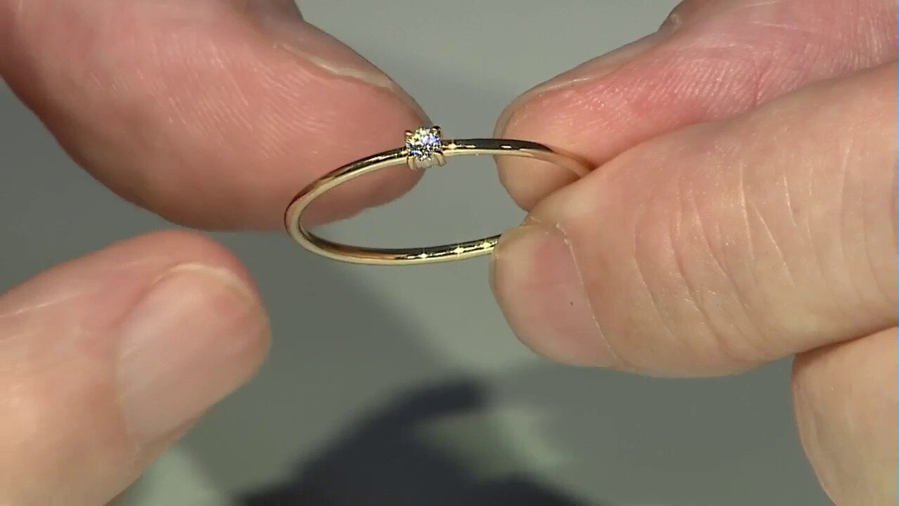 Video Bague en or et Diamant SI2 (H)