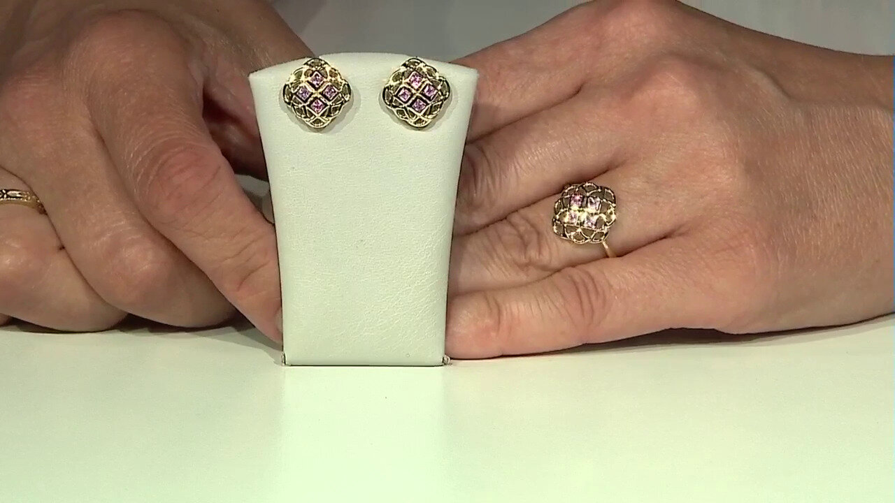 Video Bague en or et Saphir rose de Ceylan
