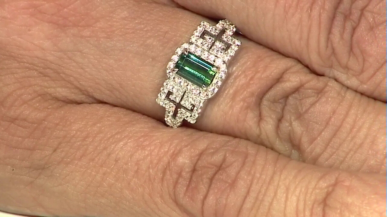 Video Bague en argent et Tourmaline verte de Benedito