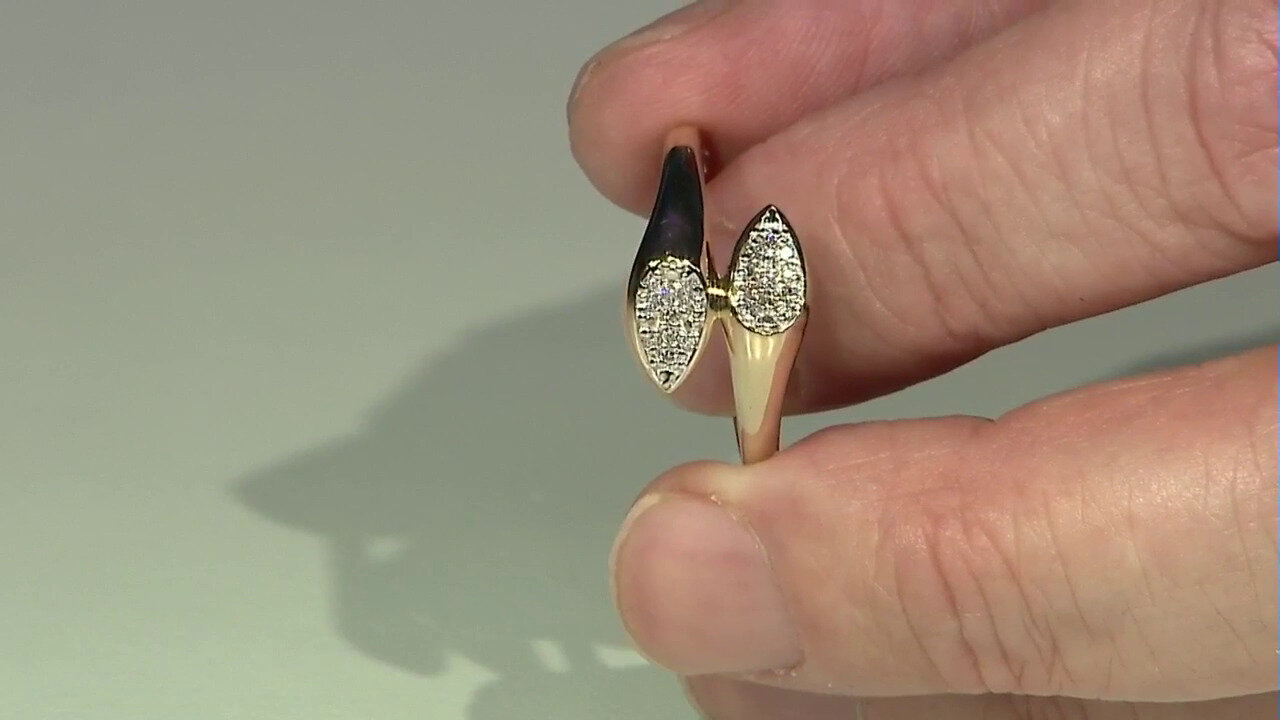 Video 14K SI2 (H) Diamond Gold Ring