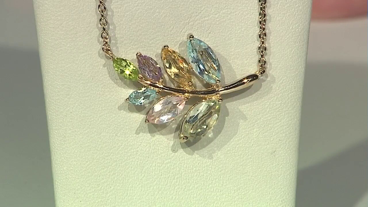 Video Sky Blue Topaz Silver Necklace