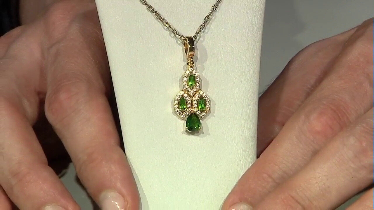 Video Russian Diopside Silver Pendant