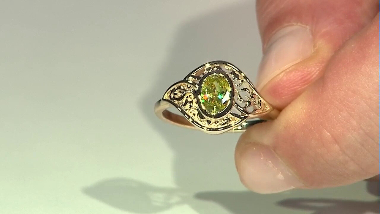 Video 9K Sphene Gold Ring