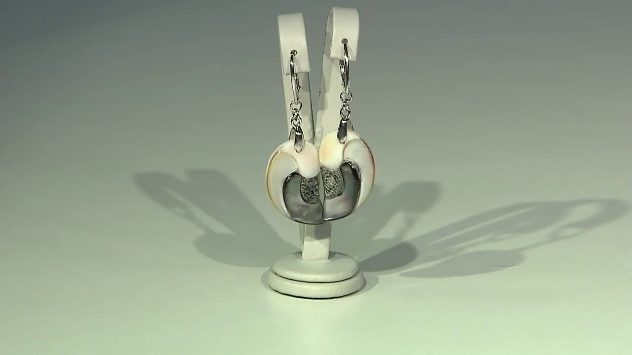 Video Boucles d'oreilles en argent et Nacre