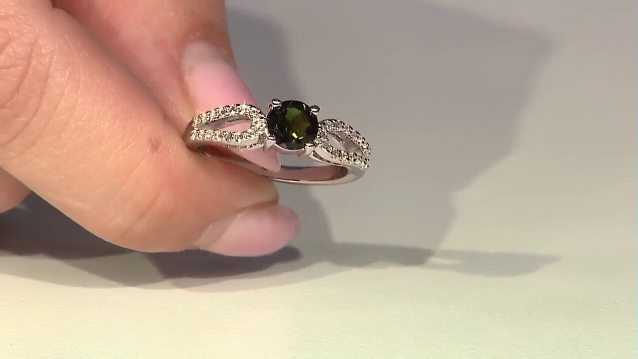 Video Green Tourmaline Silver Ring