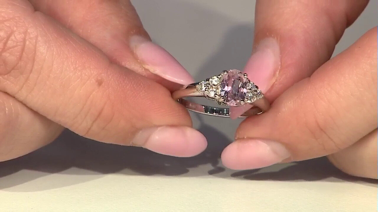 Video Pink Cuprian Tourmaline Silver Ring