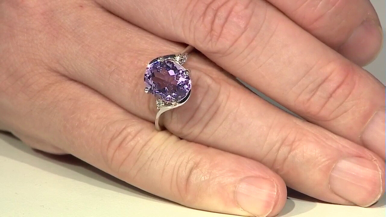 Video Anillo en plata con Amatista Rosa de Francia