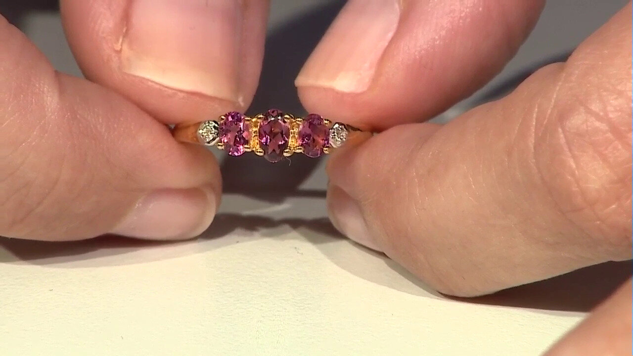 Video Brazilian Pink Tourmaline Silver Ring