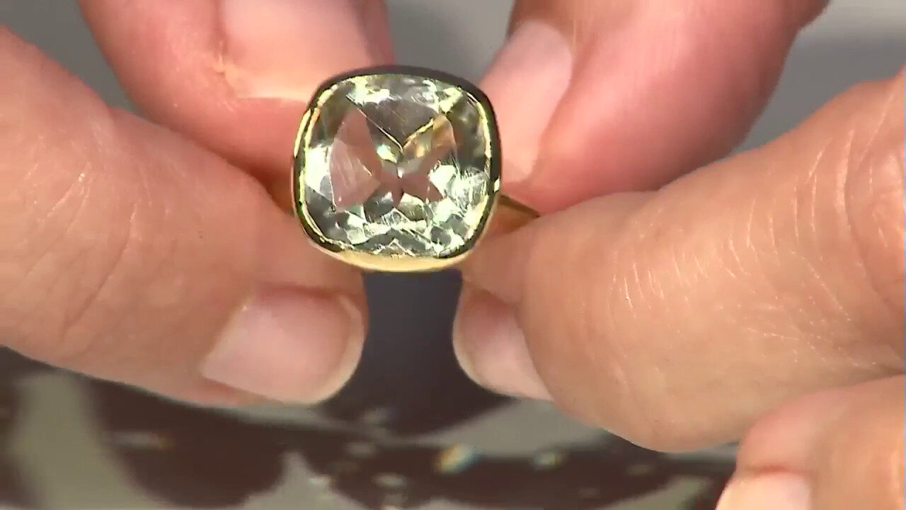 Video Anello in argento con Ametista Verde