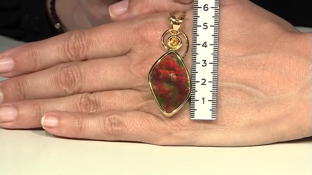 Video Pendentif en argent et Ammolite