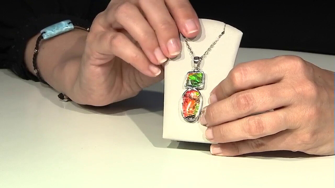 Video Pendentif en argent et Ammolite