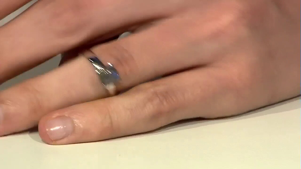 Video Bague en argent et Labradorite bleue de Maniry (KM by Juwelo)