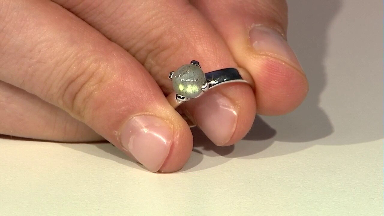 Video Bague en argent et Labradorite verte de Maniry (KM by Juwelo)