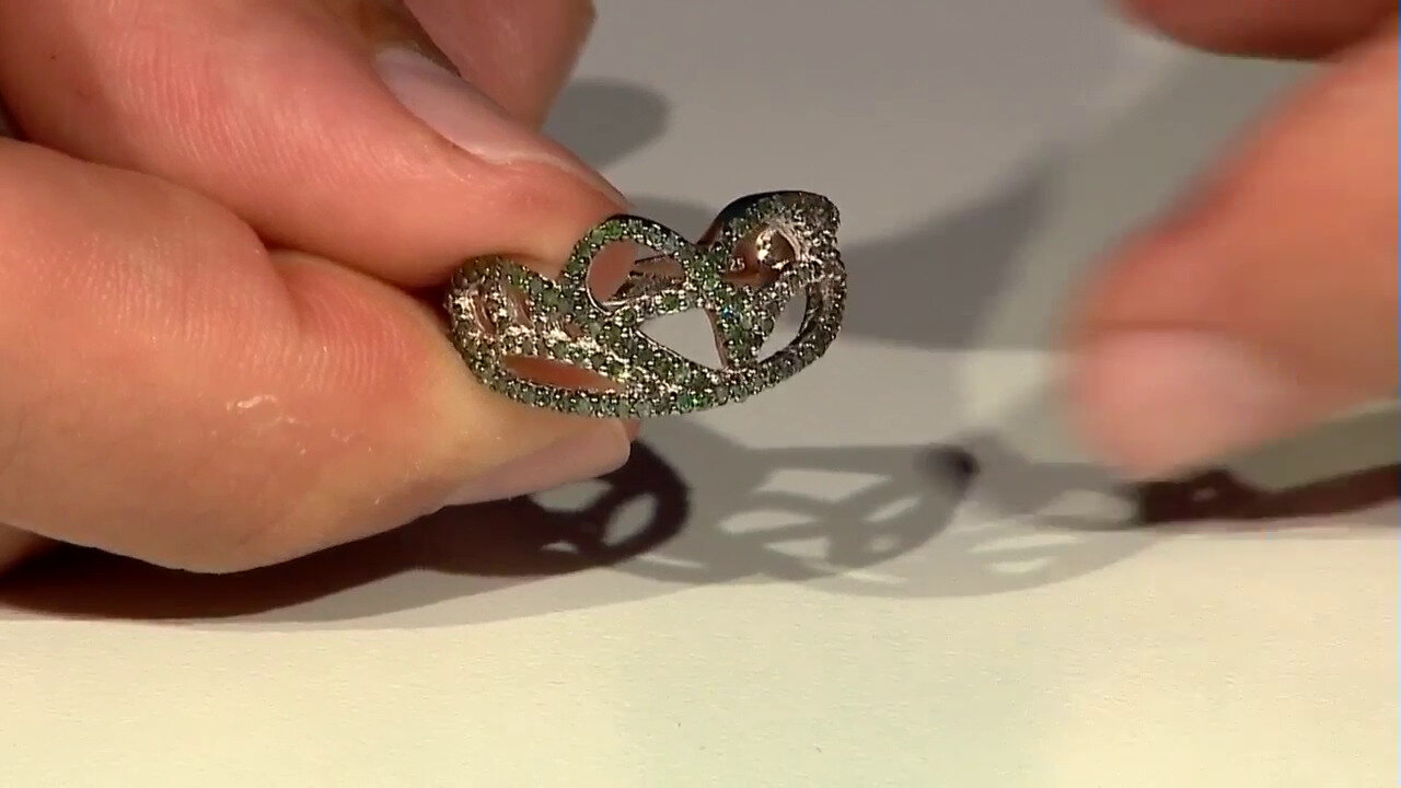 Video Anillo en plata con Diamante fantasía