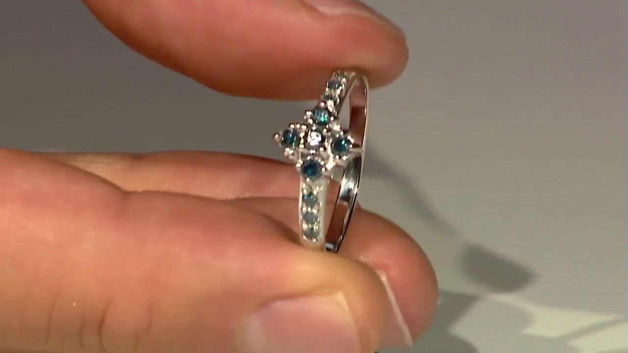 Video Bague en argent et Diamant fantaisie