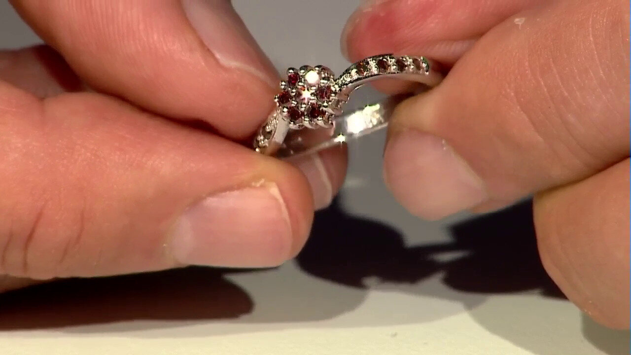 Video Fancy Diamond Silver Ring