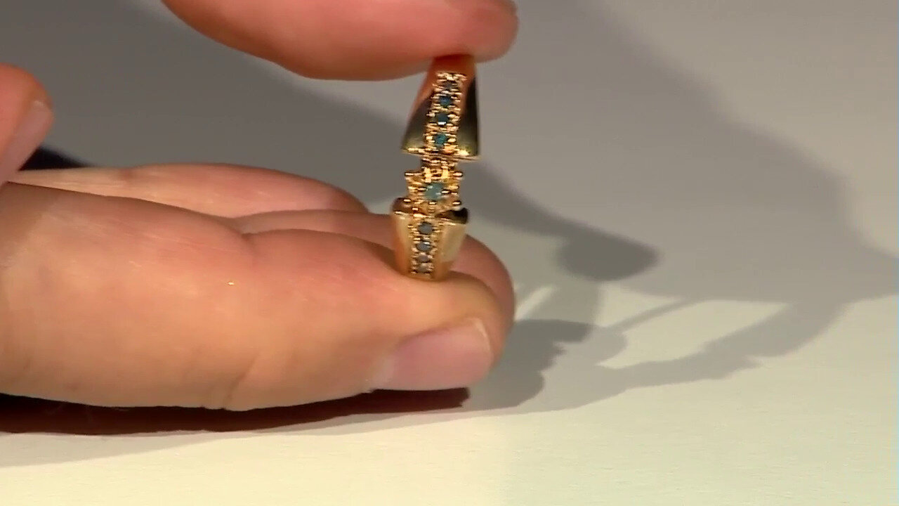 Video Fancy-Diamant-Silberring