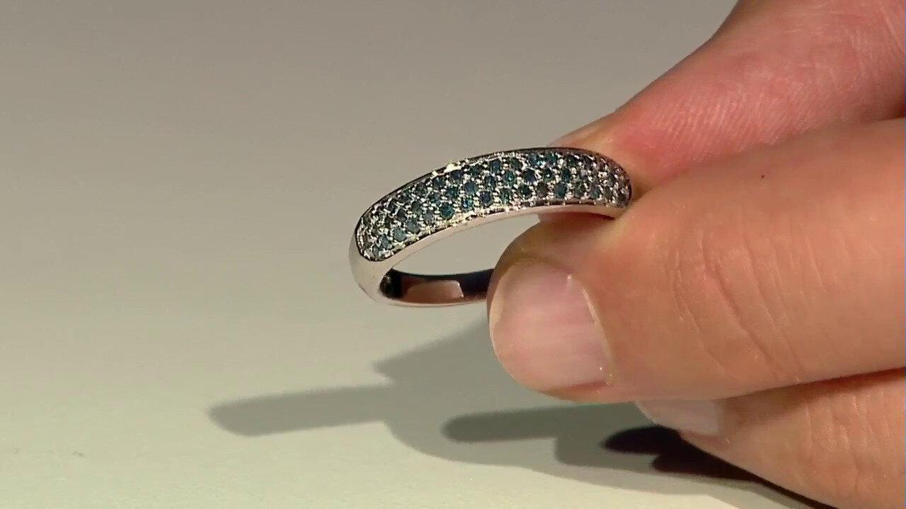 Video Bague en argent et Diamant fantaisie