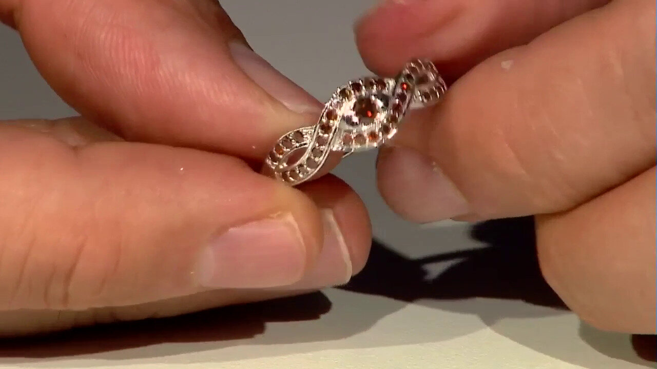 Video Fancy Diamond Silver Ring