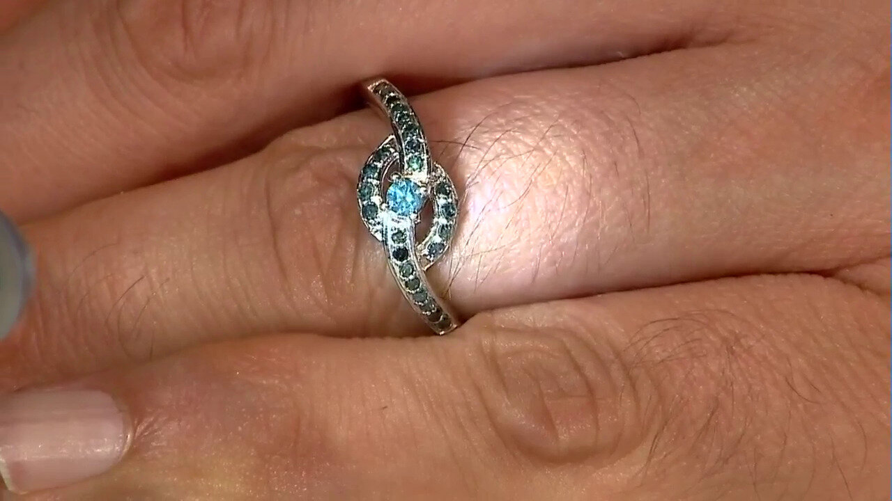 Video Bague en argent et Diamant fantaisie