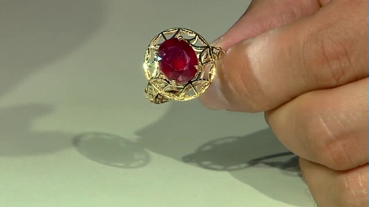 Video 9K Madagascar Ruby Gold Ring (Ornaments by de Melo)