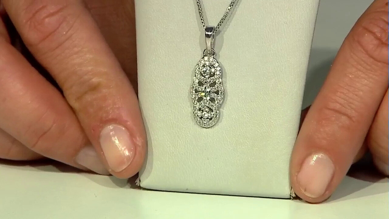 Video Zircon Silver Pendant