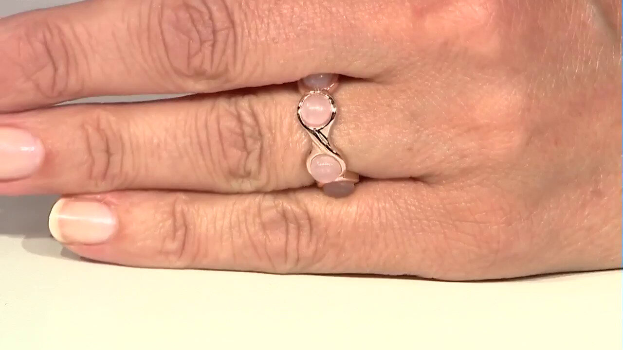 Video Bague en argent et Quartz rose