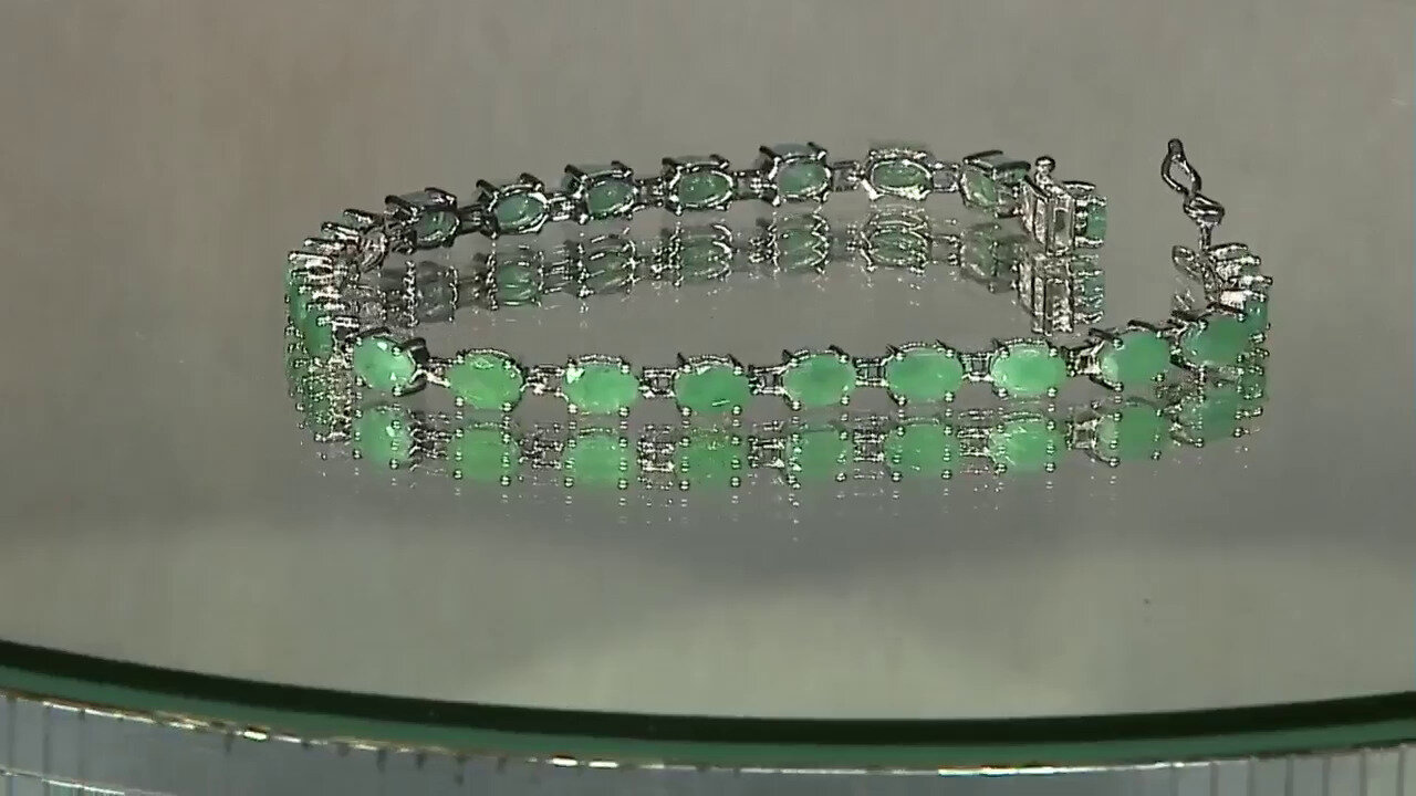 Video Bracelet en argent et Emeraude de Socoto