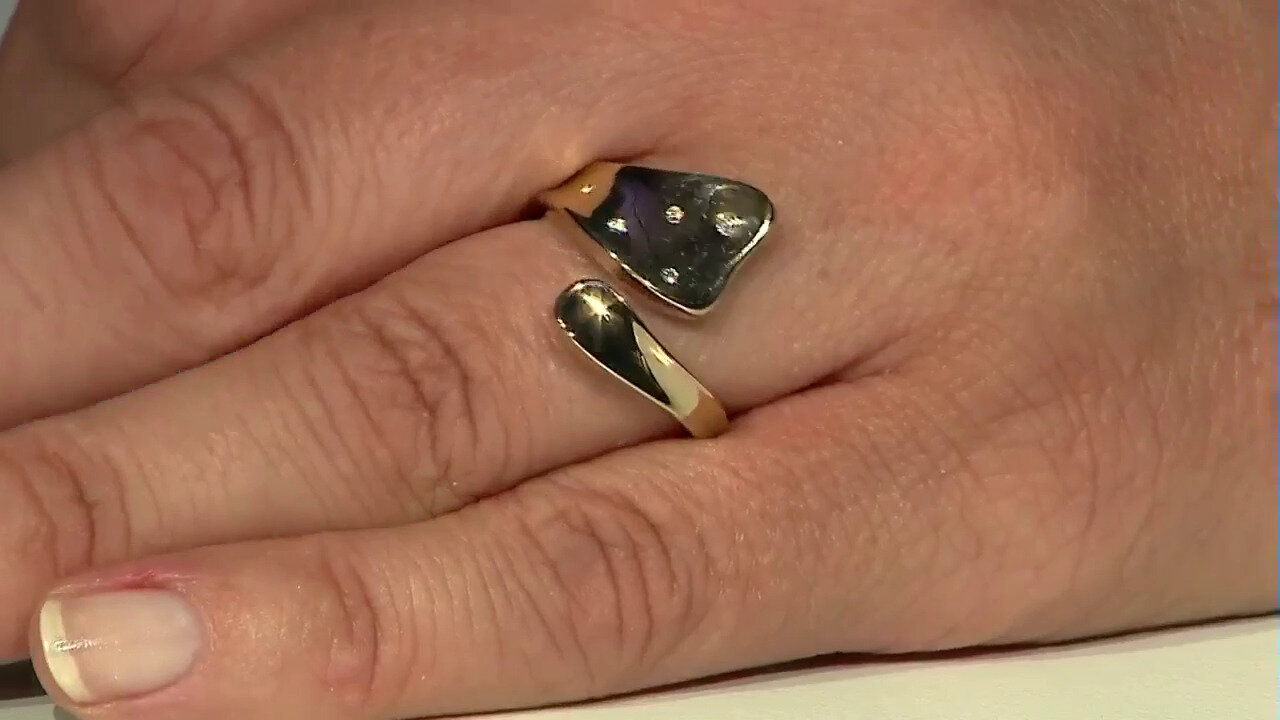 Video Zilveren ring met een Diamant SI1 (G) (Annette)