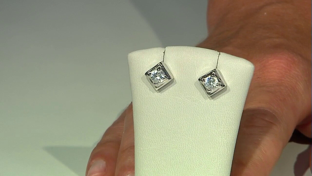 Video Zircon Silver Earrings