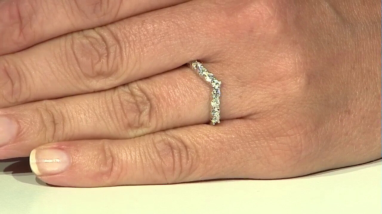 Video Zilveren ring met zirkonen