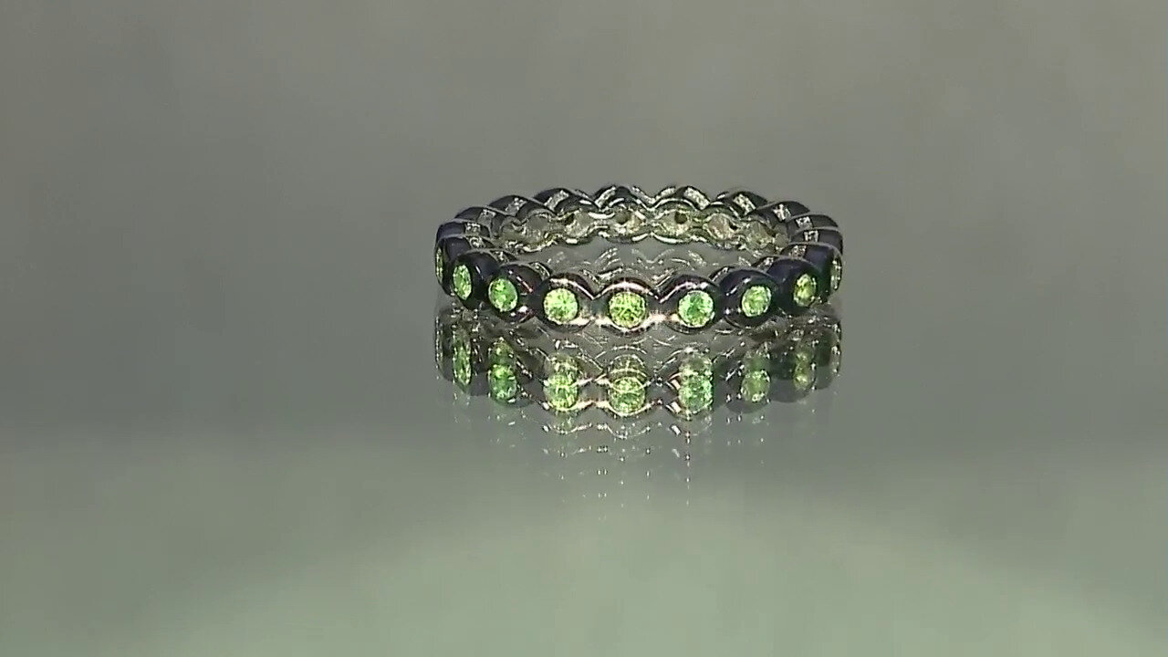 Video Tsavorite Silver Ring