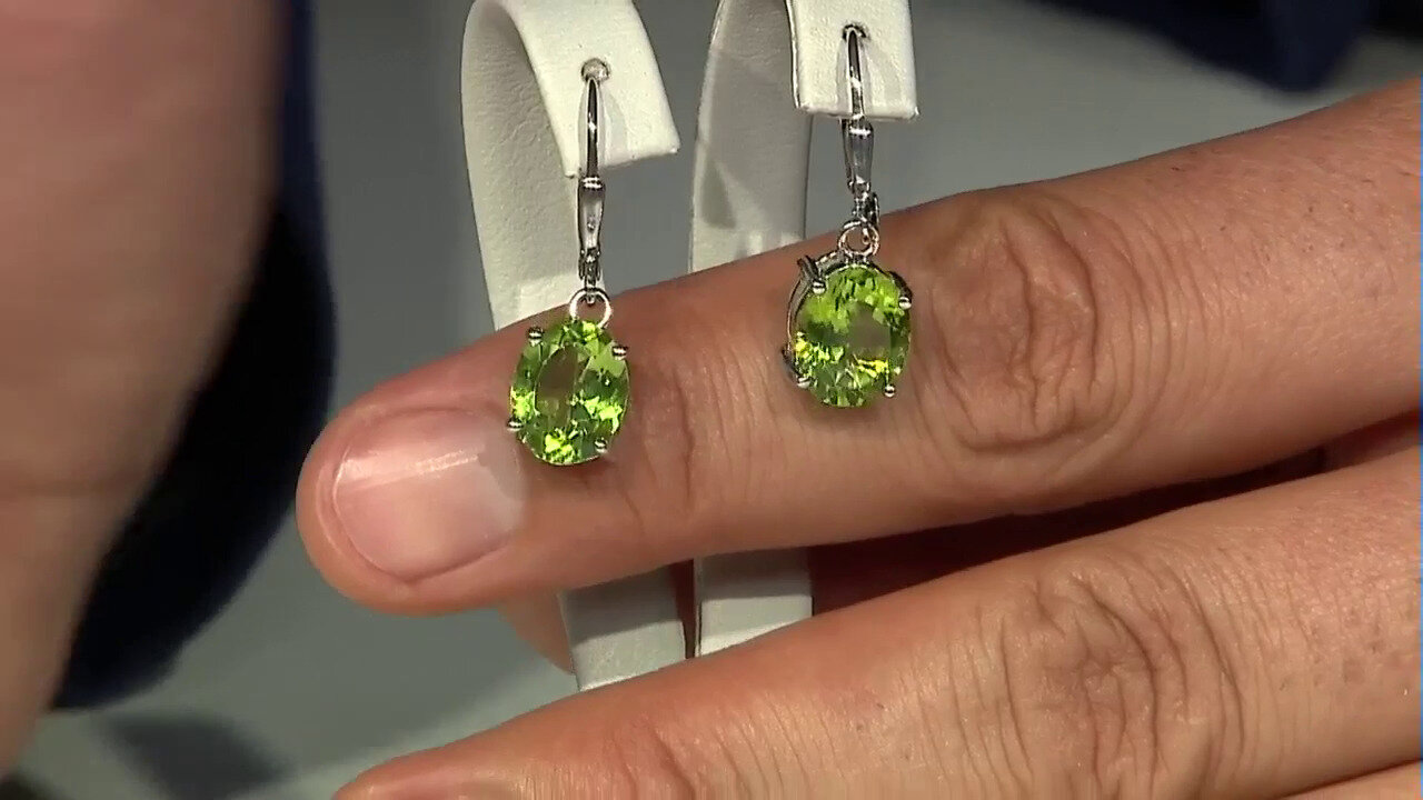 Video Peridot Silver Earrings