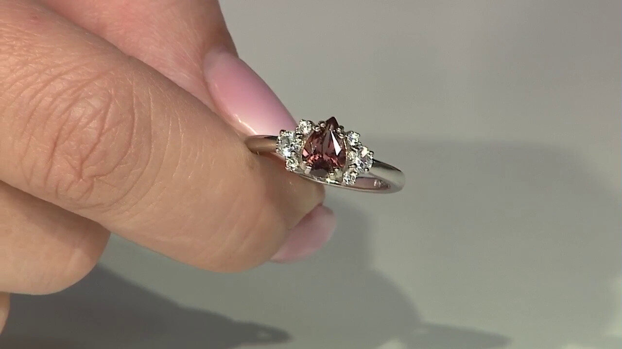 Video Pink Zircon Silver Ring