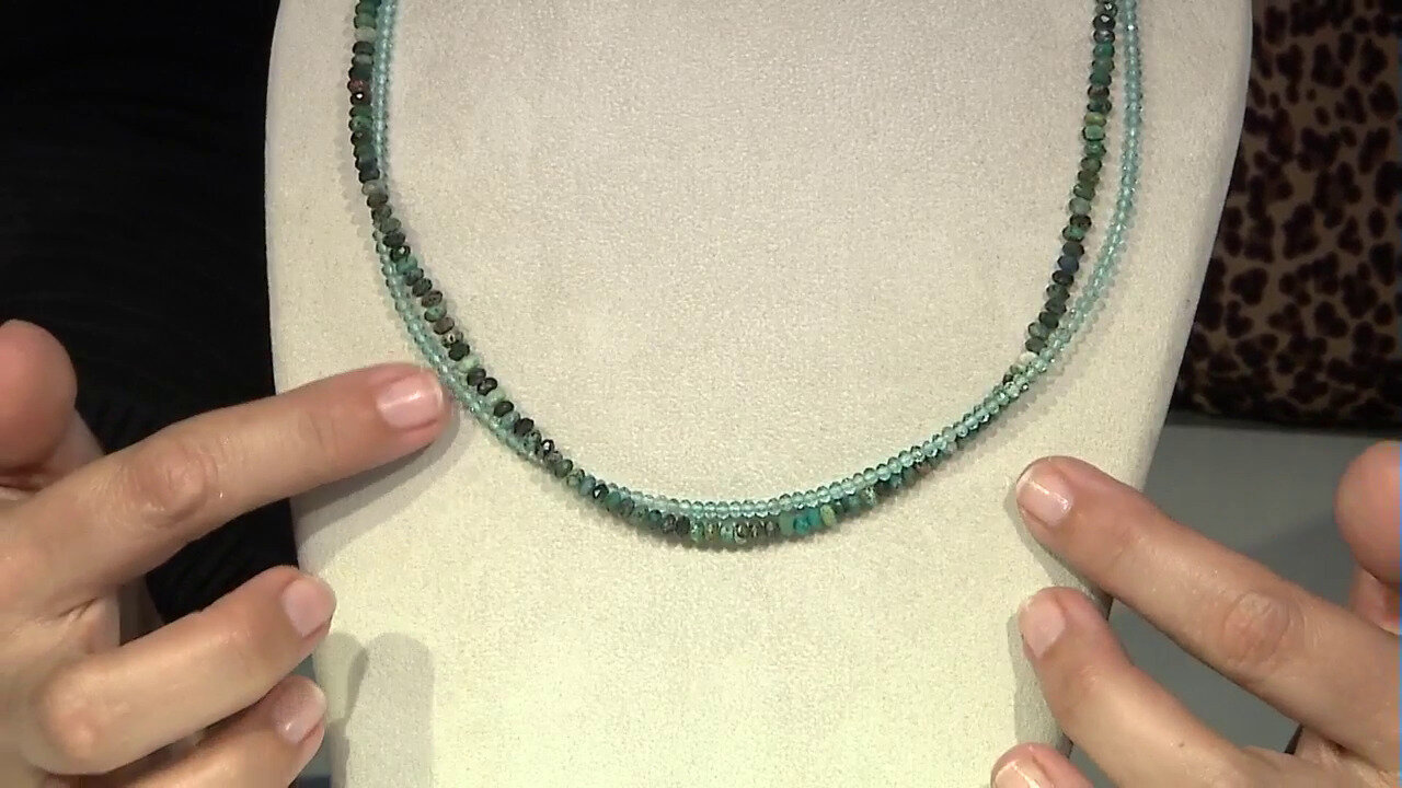 Video Blue Apatite Silver Necklace