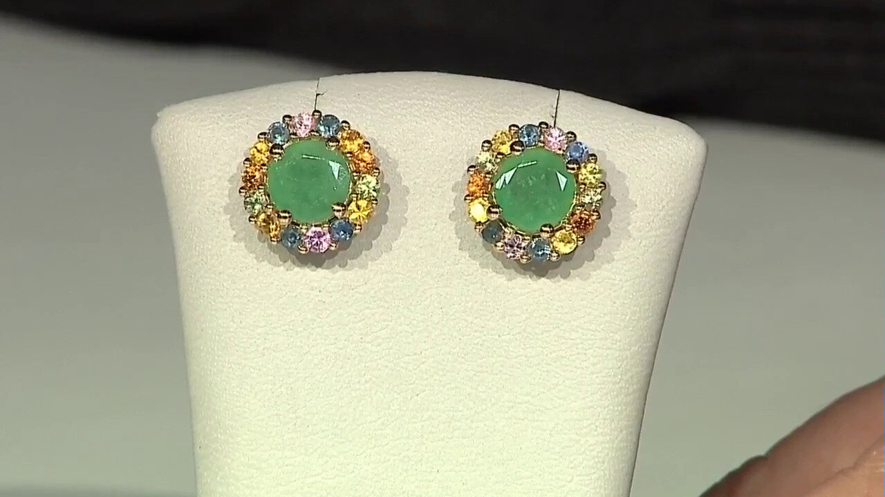 Video Socoto Emerald Silver Earrings