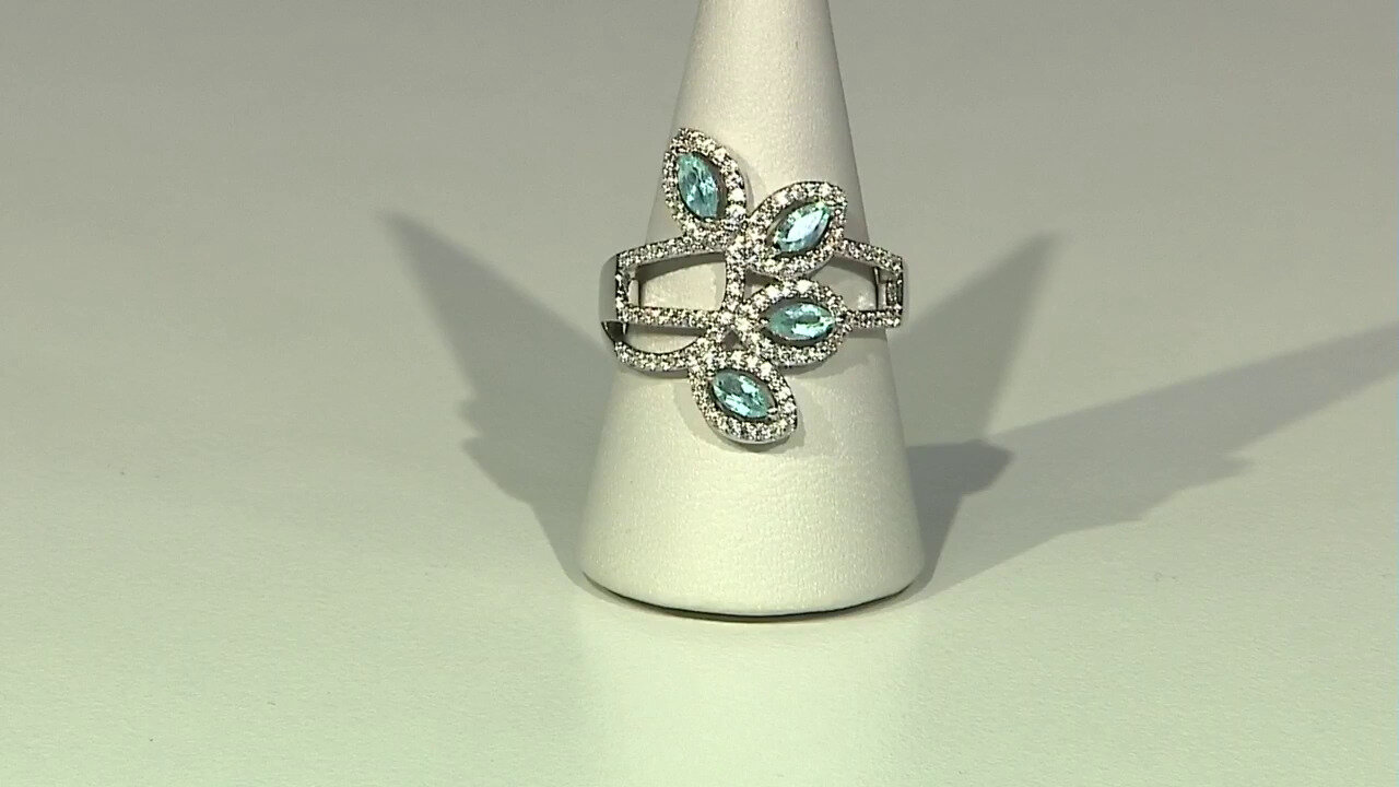 Video Anillo en plata con Apatita azul