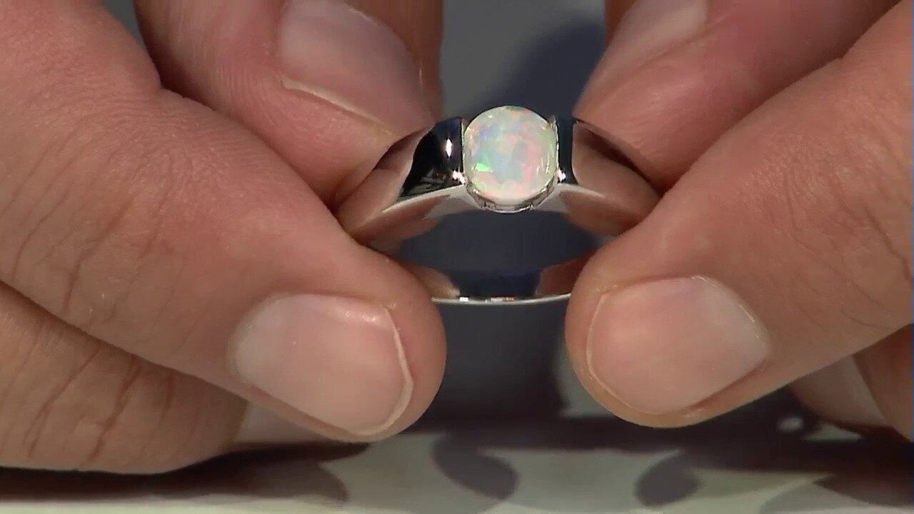 Video Anello in argento con Opale di Welo