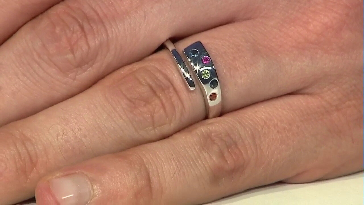 Video Anillo en plata con Zafiro verde de Tulear