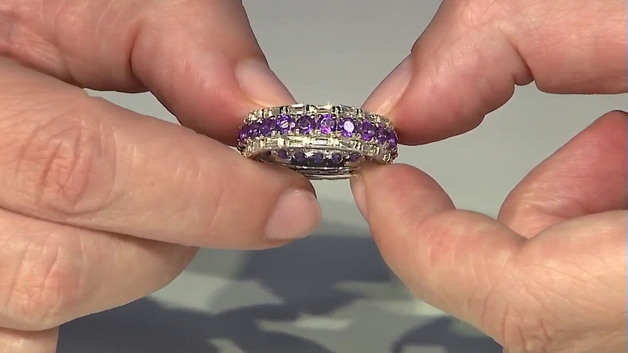 Video Siberian Amethyst Silver Ring