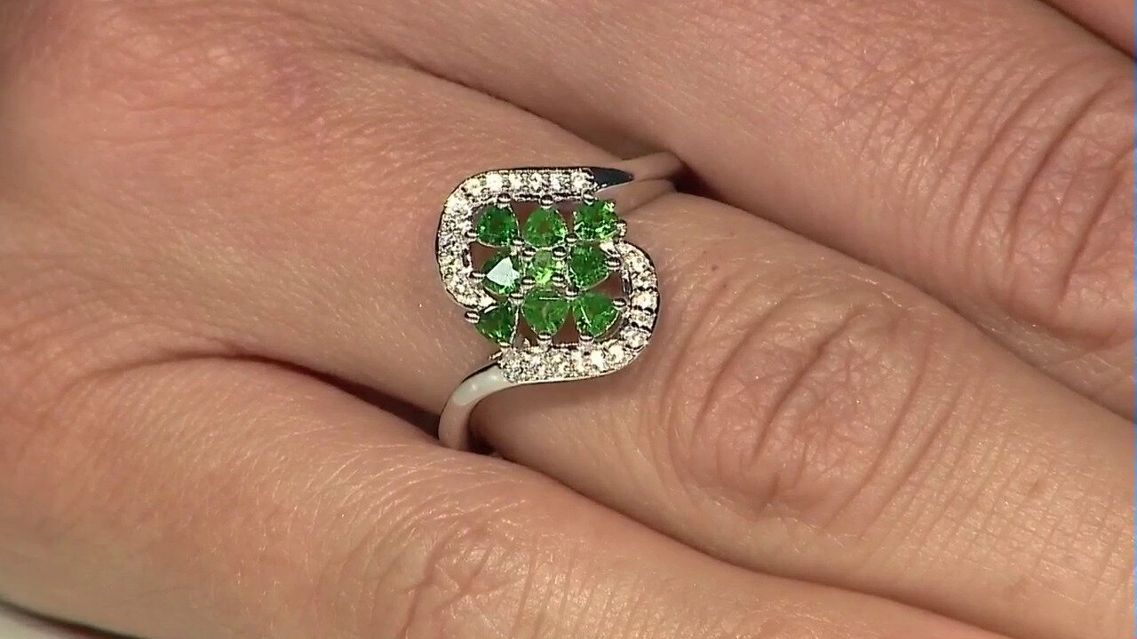 Video Bague en argent et Tsavorite de Tanzanie