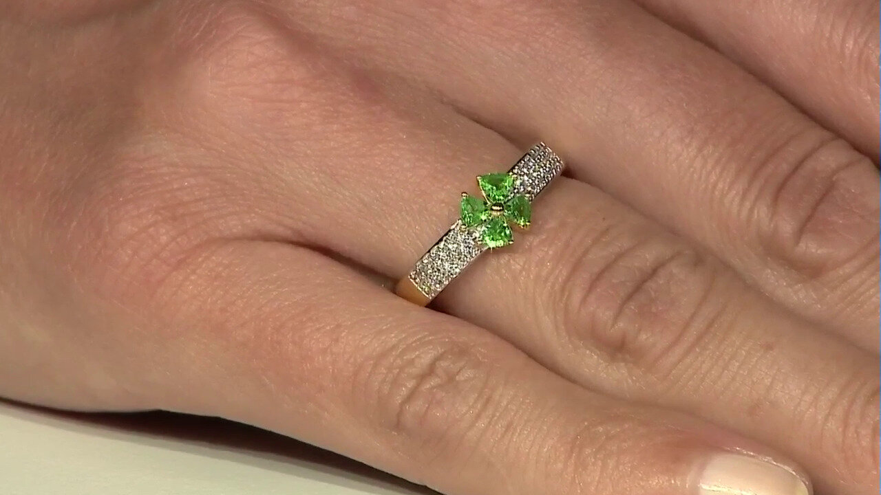 Video Tanzanian Tsavorite Silver Ring