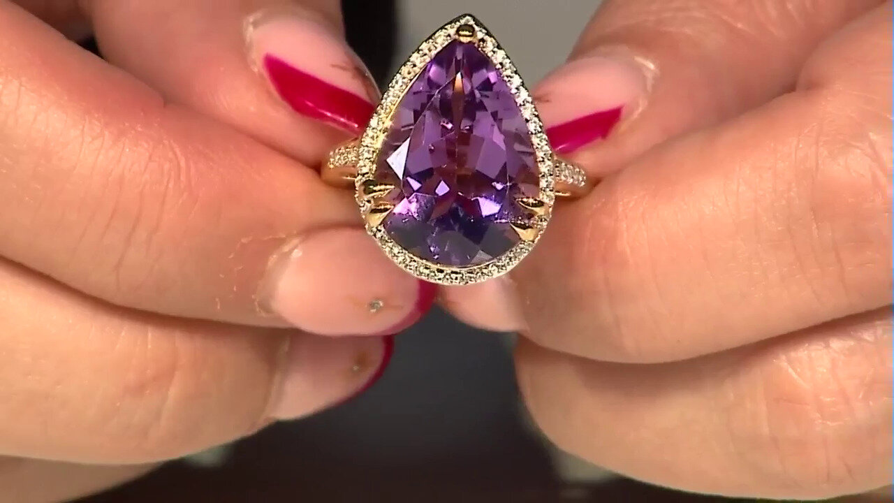 Video Amethyst Silver Ring