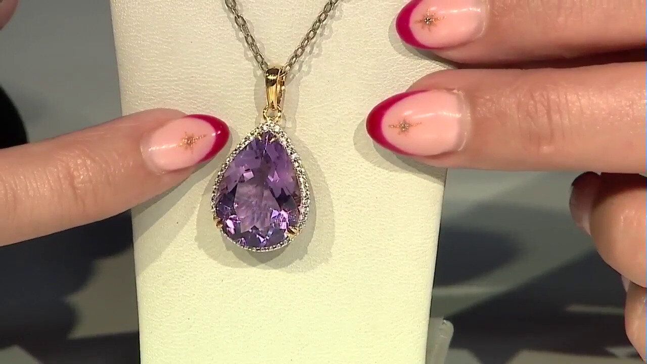 Video Amethyst Silver Pendant