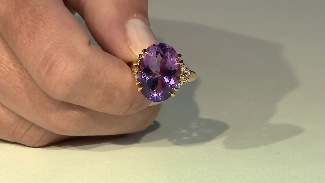 Video Amethyst Silver Ring