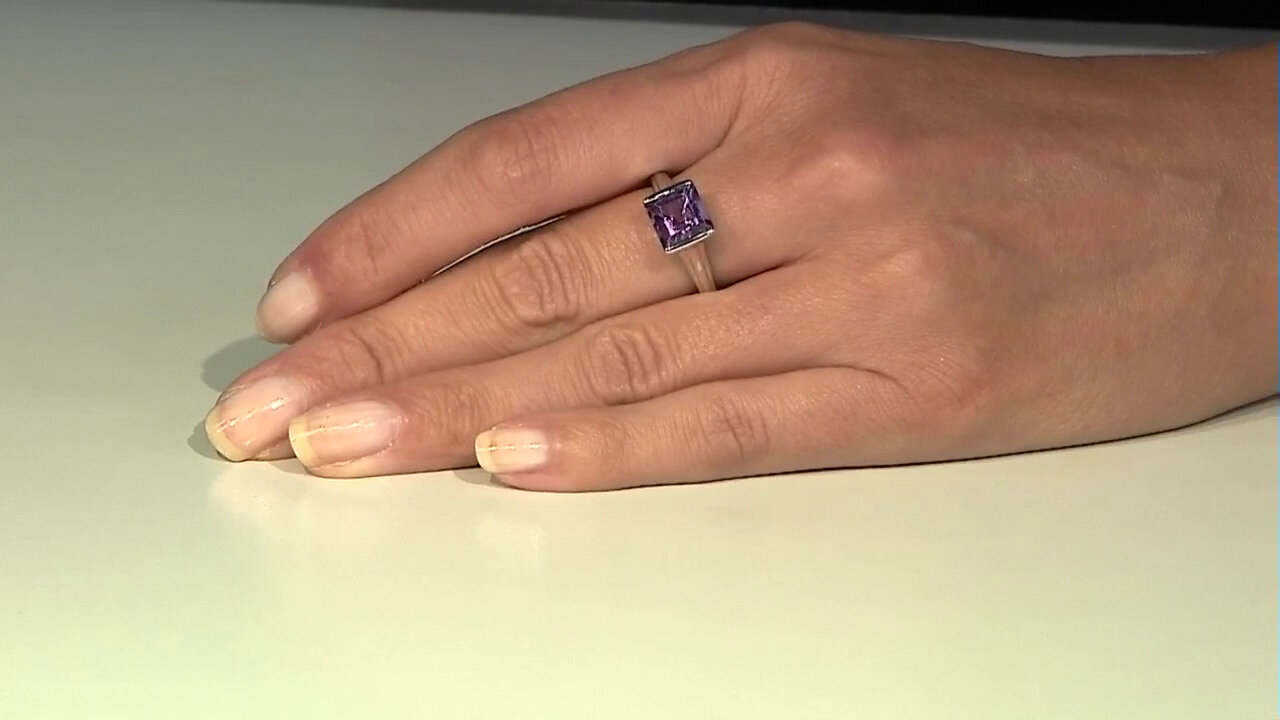 Video Amethyst Silver Ring