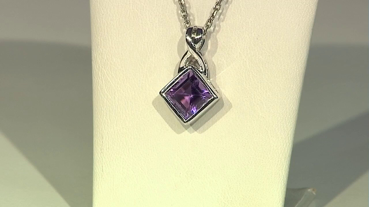 Video Amethyst Silver Pendant