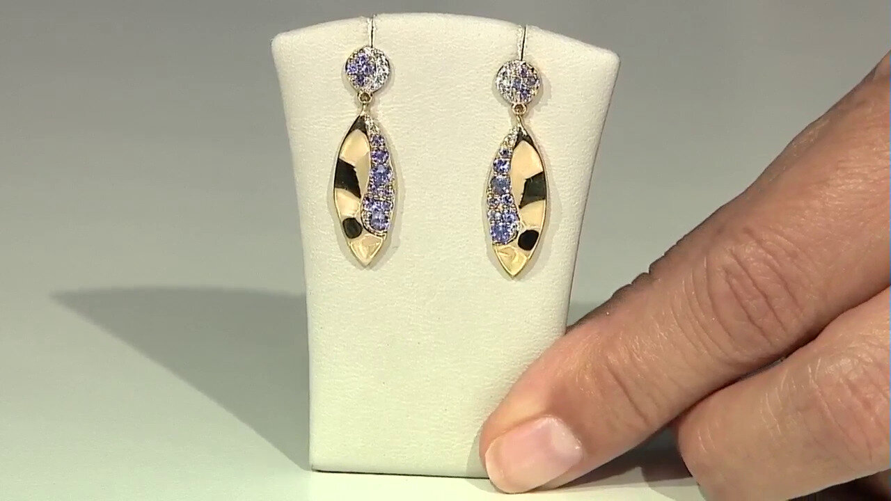 Video Tanzanite Silver Earrings