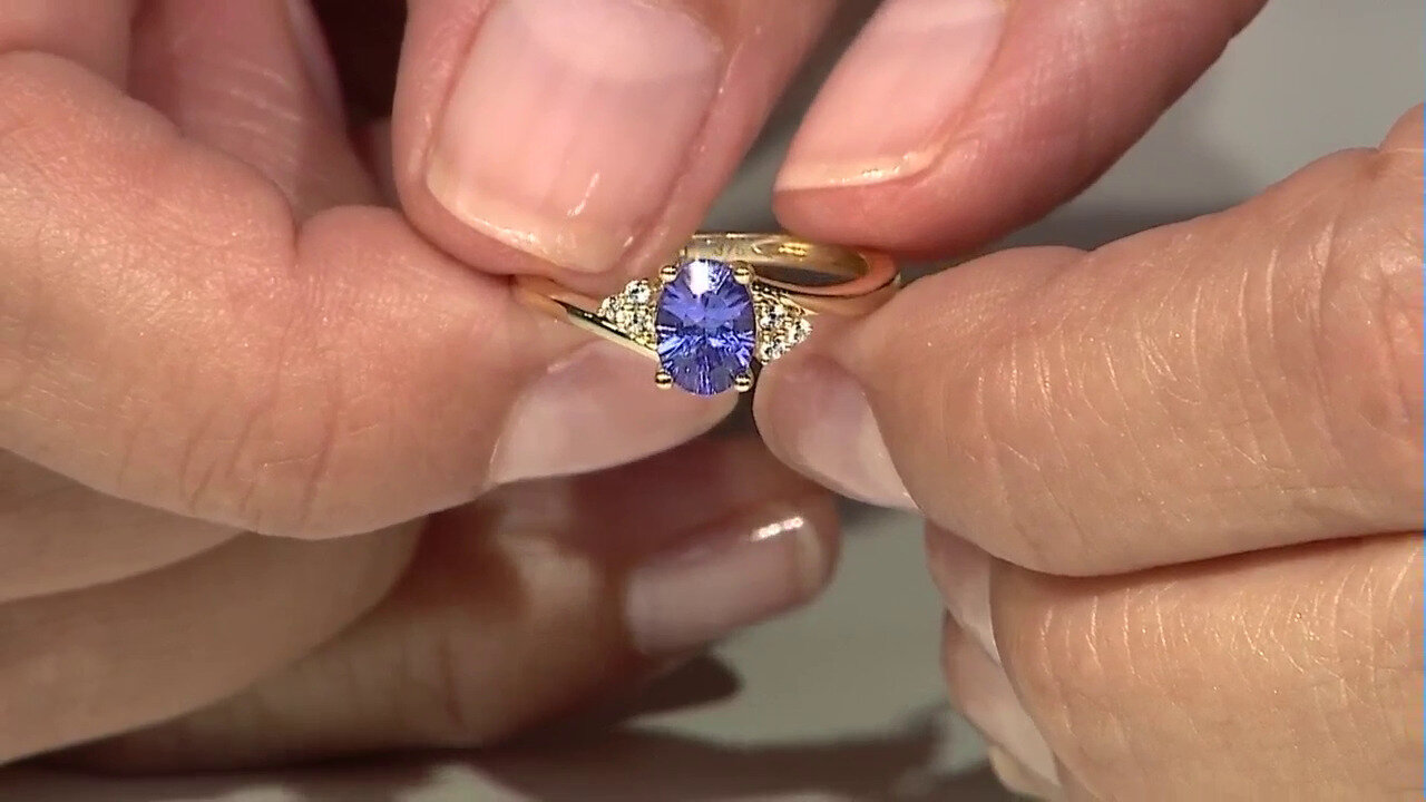 Video 9K AAA Tanzanite Gold Ring